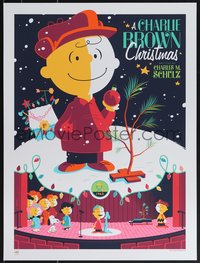 6x0544 CHARLIE BROWN CHRISTMAS signed #31/100 18x24 art print 2011 by Tom Whalen, variant edition!