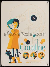 6x0555 CORALINE #18/275 18x24 art print 2014 Mondo, art by Tom Whalen, first edition!