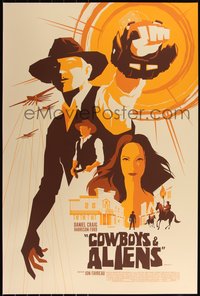 6x0137 COWBOYS & ALIENS #19/190 24x36 art print 2011 Mondo, Tom Whalen, first edition!