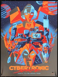 6x0558 CYBERTRONIC SPREE artist signed #10/50 18x24 art print 2021 Party 'Til We Break, silver foil!