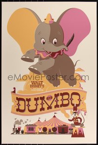 6x0165 DUMBO #21/395 24x36 art print 2011 Mondo, Disney art by Tom Whalen, regular edition!