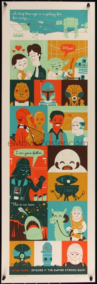 6x0808 EMPIRE STRIKES BACK signed #3/250 12x36 art print 2013 by Dave Perillo, first edition!