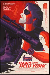 6x0171 ESCAPE FROM NEW YORK #40/175 24x36 art print 2021 art by Tom Whalen, regular edition!