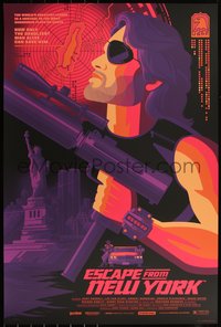 6x0173 ESCAPE FROM NEW YORK #54/100 24x36 art print 2021 art by Tom Whalen, variant edition!