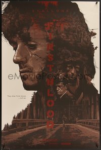 6x0182 FIRST BLOOD #264/300 24x36 art print 2015 Stallone as John Rambo by Domaradzki, regular!