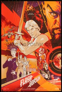 6x0186 FLASH GORDON signed #238/375 24x36 art print 2014 by Ansin, Mondo, 1980 Film Edition!