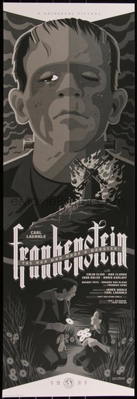 6x0811 FRANKENSTEIN signed #4/25 artist's proof 12x36 art print 2022 by Tom Whalen, variant edition!