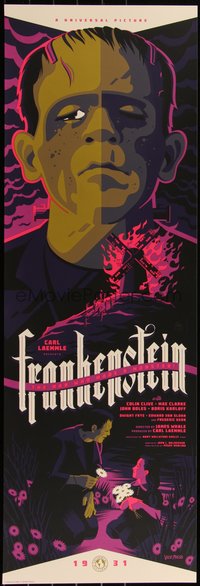 6x0812 FRANKENSTEIN signed #6/50 artist's proof 12x36 art print 2022 by Tom Whalen, regular edition!