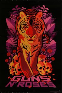 6x0218 GUNS N' ROSES #7 24x36 art print 2021 incredible Tom Whalen art, black foil variant!