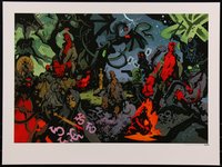 6x0587 HELLBOY #92/300 18x24 art print 2021 Mike Mignola & Dave Stewart, His Life & Times!