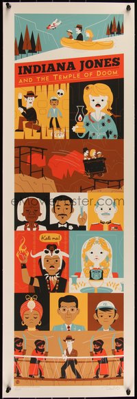 6x0819 INDIANA JONES & THE TEMPLE OF DOOM signed #3/250 12x36 art print 2013 Perillo, Temple, 1984