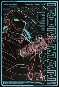 6x0243 IRON MAN #4/100 24x36 art print 2020 Bruce Yan's Jarvis 3D variant edition with 3D glasses!