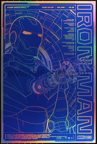 6x0244 IRON MAN #4/150 foil 24x36 art print 2020 art by Bruce Yan, blueprint foil edition!