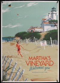 6x0488 JAWS 20x28 art print 2020 Martha's Vineyard Welcomes You, Alex Offset edition!