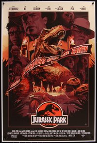 6x0259 JURASSIC PARK #43/50 24x36 art print 2019 art by John Guydo, NYCC Variant edition!