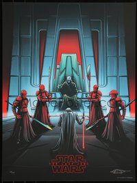 6x0602 LAST JEDI signed #37/185 18x24 art print 2018 art by Dan Mumford, Darkness Rises, regular!