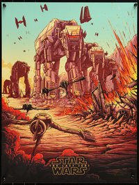 6x0601 LAST JEDI signed #37/147 18x24 art print 2018 art by Dan Mumford, Spark Will Light, regular!