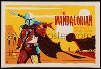 6x0874 MANDALORIAN #100/125 12x18 art print 2019 art by Dave Perillo, Chapter One!