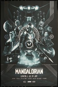 6x0299 MANDALORIAN #31/70 foil 24x36 art print 2021 art by Fraser Gillespie, variant foil edition!