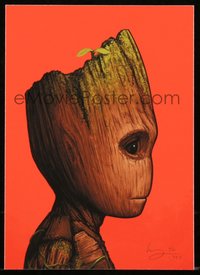 6x0967 MIKE MITCHELL signed #56/1355 5x7 art print 2017 by the artist, Baby Groot!