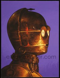 6x0886 MIKE MITCHELL artist signed #98/1140 12x16 art print 2016 Star Wars, C-3PO, Mondo!