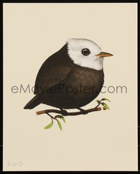 6x0964 MIKE MITCHELL signed #69/500 8x10 art print 2015 Fat Birds, White-Headed Marsh Tyrant!