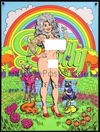 6x0626 MITCH O'CONNELL signed 18x24 art print 2020 wacky art of completely naked Dolly Parton!!!