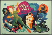 6x0343 PETER PAN #81/205 24x36 art print 2017 Mondo, art by Tom Whalen, variant edition!