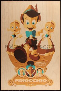 6x0345 PINOCCHIO #115/115 24x36 art print 2011 Mondo, art by Tom Whalen, sideshow wood edition!