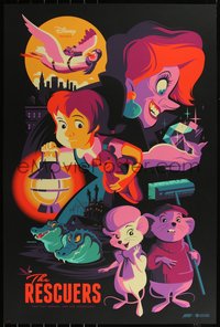 6x0355 RESCUERS #16/205 24x36 art print 2017 Mondo, art by Tom Whalen, variant edition!