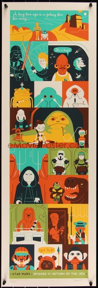 6x0831 RETURN OF THE JEDI signed #239/250 12x36 art print 2013 by artist Dave Perillo!