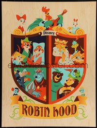 6x0637 ROBIN HOOD #30/75 18x24 art print 2020 Dave Perillo, Wood Veneer variant edition!