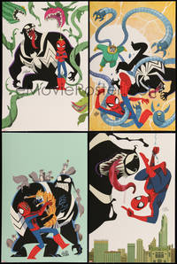 6x0724 SPIDER-MAN & VENOM: DOUBLE TROUBLE #11/60 set of 4 16x24 art prints 2010s art by Gurihiru!