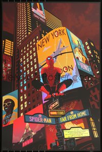 6x0388 SPIDER-MAN: FAR FROM HOME signed #4/20 foil artist's proof 24x36 art print 2019 by Thornley!