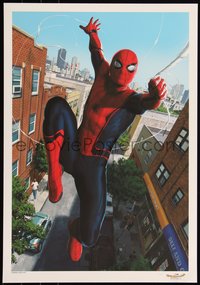 6x0750 SPIDER-MAN: HOMECOMING #4/175 16x23 art print 2017 art of him swinging alone by Meinerding!