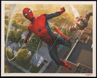 6x0762 SPIDER-MAN: HOMECOMING #44/125 16x20 art print 2017 him swinging w/ Iron Man by Meinerding!