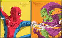 6x0752 SPIDER-MAN set of 2 artist's proof 16x20 art prints 2017 + Green Goblin, art by Florey!