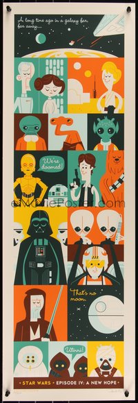 6x0835 STAR WARS signed #212/250 12x36 art print 2013 by Dave Perillo, first edition!