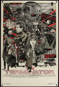 6x0417 TERMINATOR signed #210/350 foil 24x36 art print 2020 by Tyler Stout, variant edition!