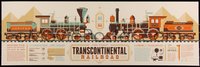 6x0839 TOM WHALEN signed #19/90 12x36 art print 2014 by Tom Whalen, Transcontinental Railroad!