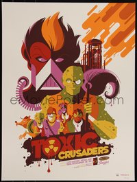 6x0668 TOXIC CRUSADERS signed #36/50 18x24 art print 2013 art by Tom Whalen, variant edition!