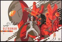 6x0485 ULTRAMAN #2/66 20x30 art print 2021 art by Tom Whalen, 55th Anniversary, foil edition!