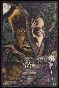 6x0460 WOLF MAN #90/175 24x36 art print 2020 Universal, Anthony Petrie art, regular edition!