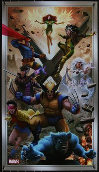 6x0705 X-MEN #69/75 18x32 art print 2021 art by Pablo Olivera, foil variant edition!