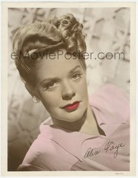 6y0580 ALICE FAYE color 11x14 still 1940s pretty head & shoulders portrait with facsimile signature!