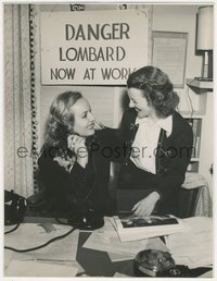 6y0584 CAROLE LOMBARD/JANET GAYNOR deluxe 10.75x14 still 1938 Carole Lombard is dangerous at work!