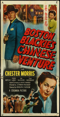 6y0362 BOSTON BLACKIE'S CHINESE VENTURE 3sh 1949 detective Chester Morris in Chinatown, rare!