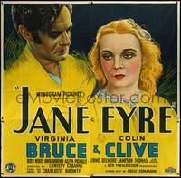 6y0356 JANE EYRE 6sh 1934 great close up art of Virginia Bruce & Colin Clive, ultra rare!