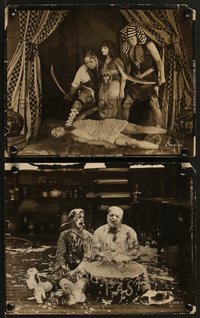 6y1553 BACK STAGE 2 8x10 stills 1919 wonderful images of Roscoe Fatty Arbuckle, St. John, ultra rare!