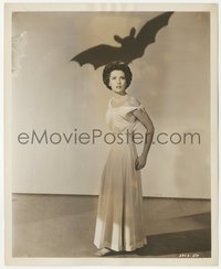 6y1565 BAT 8.25x10 still 1959 great spooky Elaine Edwards portrait with giant bat shadow behind her!